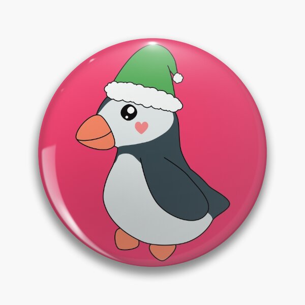 Item preview, Christmas Puffin Green Santa Hat Cute Kawaii  designed and sold by cashewdays.