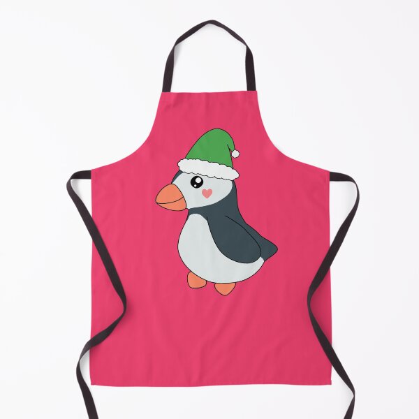 Item preview, Christmas Puffin Green Santa Hat Cute Kawaii designed and sold by cashewdays.