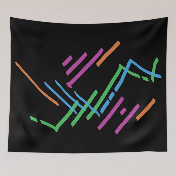 Item preview, Dancing Abstract Lines - Simple Linear Eighties Style Vibes designed and sold by that5280lady.