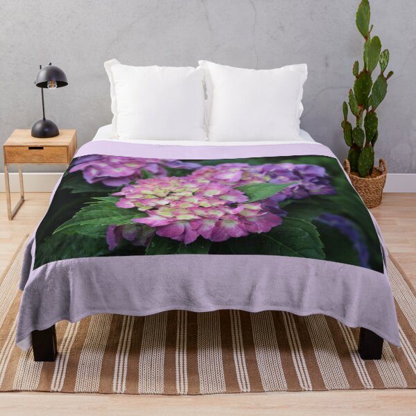 Item preview, Pink and Violet Pretty Hydrangea Bush Flowers designed and sold by JariHawk.