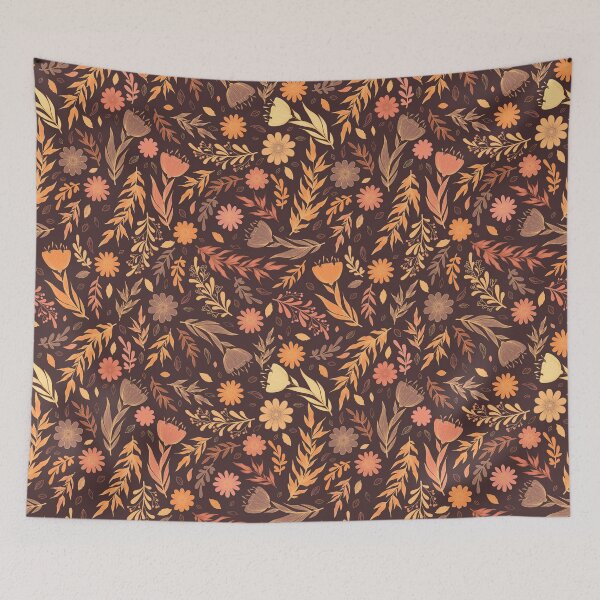 Item preview, Seamless pattern with hand drawn flowers, leaves, branches designed and sold by DarianaArt.