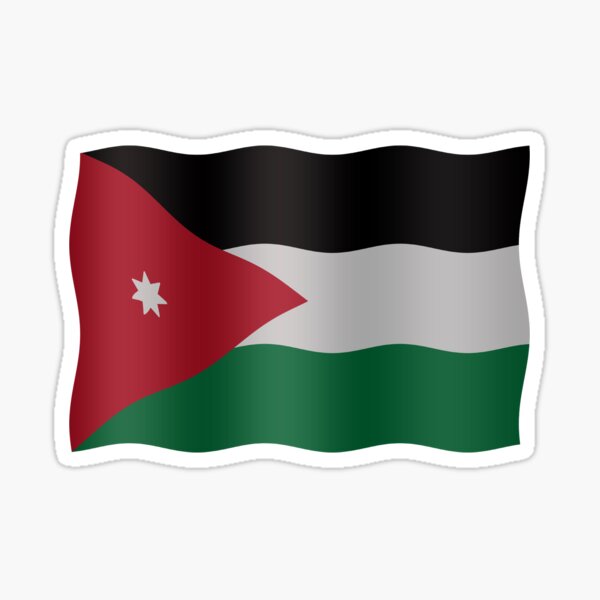 Flag Of Jordan Stickers for Sale | Redbubble
