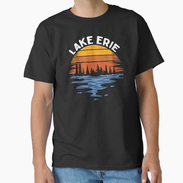 Vista previa del artículo con la obra «Arte vintage al atardecer en el lago Erie Ohio», diseñado y vendido por MrEddie10.