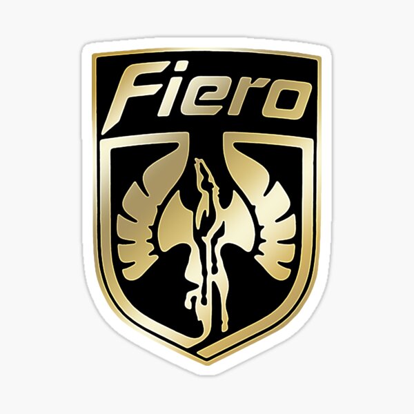 "Gold Pontiac Fiero Logo " Sticker for Sale by Clanger201 | Redbubble