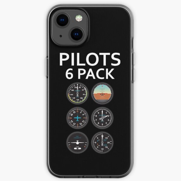 Pilots Six Pack Avion Instruments Coque souple iPhone