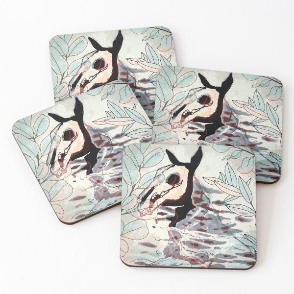 Item preview, Mythical Kelpie Brookhorse and pond leaves designed and sold by sandpaperdaisy.