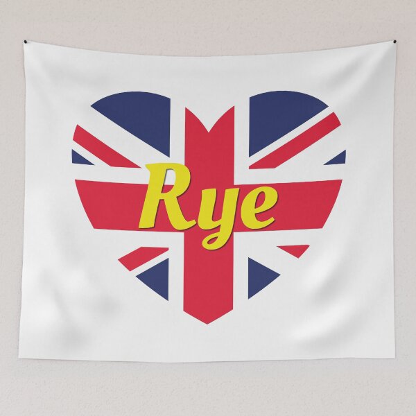 Artikelvorschau, Roggen East Sussex England UK British Union Flag Herz (Weiß) - Roggen entworfen und verkauft von DPattonPD.