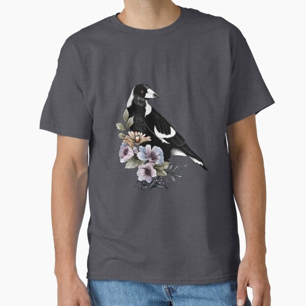Item preview, Magpie Australian wild bird black and white designed and sold by ahahdodo.