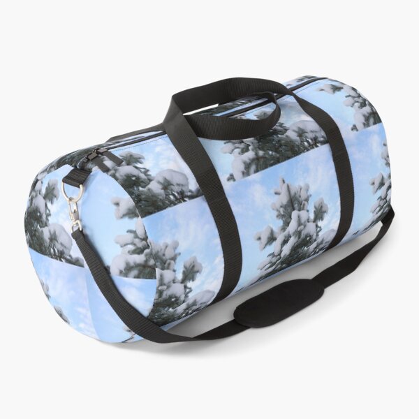 Item preview, Blue Sky Clouds Colorado Blue Spruce Tree Top Covered with Snow Scene designed and sold by JariHawk.