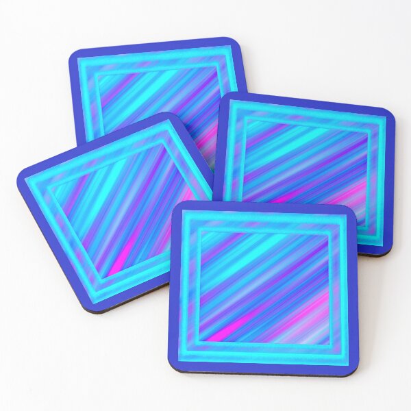 Item preview, Blue lagoon colorful Blue-Pink shades Diagonal lines by Iritof designed and sold by iritof.