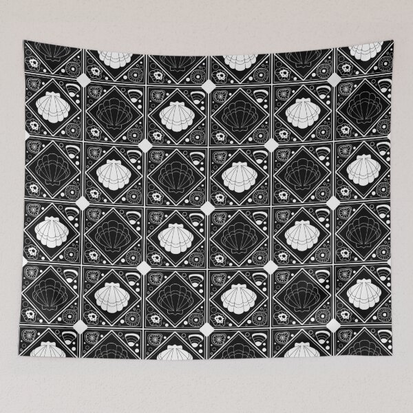 Item preview, Black and White Shell Mosaic designed and sold by Carolina Diaz.