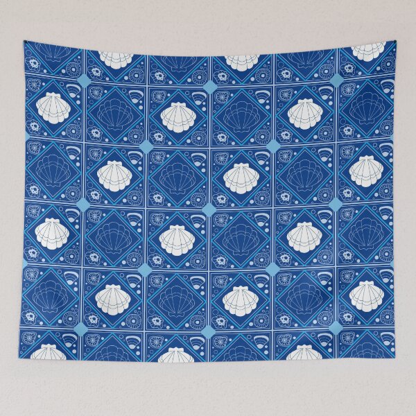 Item preview, Navy Shell Mosaic designed and sold by Carolina Diaz.