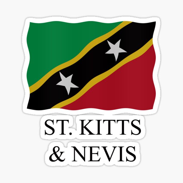 Aufkleber St Kitts und Nevis Kfz-Aufkleber Emblem Flagge 3D Fahne Motorrad Auto 