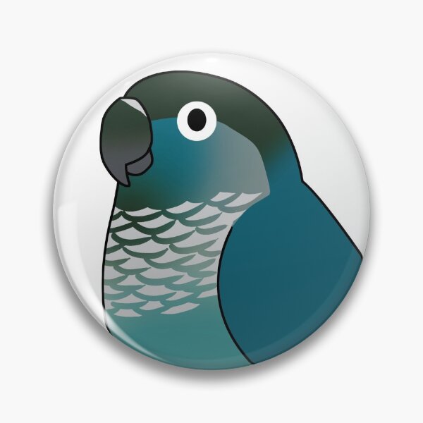 Item preview, Blue green-cheeked conure parrot cartoon drawing designed and sold by lifewithbirds.