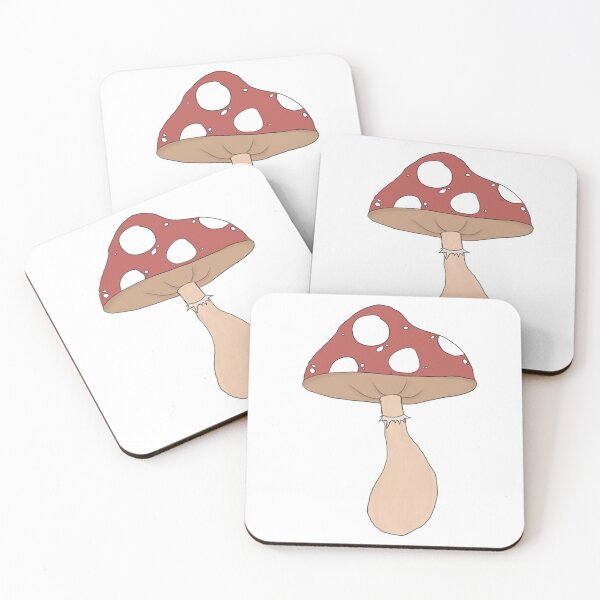 Item preview, Mushroom Digital Drawing Red and Brown designed and sold by SafariByMarisa.