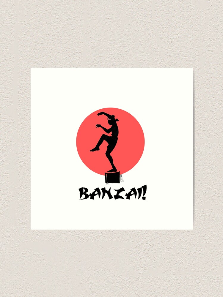 Banzai!” Crane Kick Daniel LaRusso Karate Kid/Cobra Kai" Art Print by PunchTheMoon Redbubble