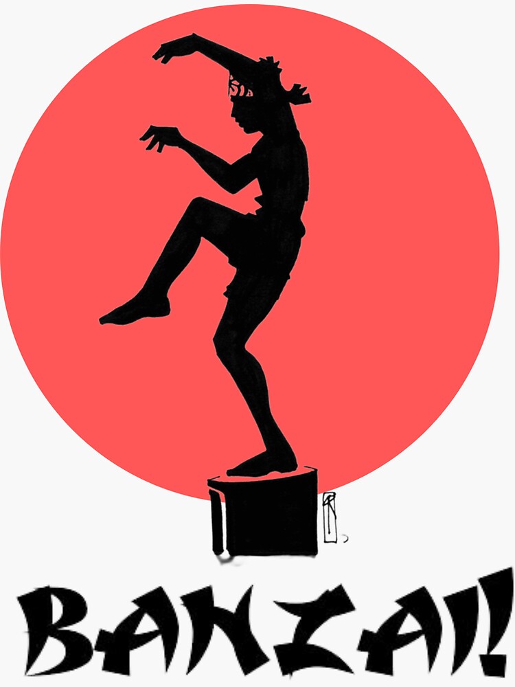 Banzai!” Crane Kick Daniel LaRusso Karate Kid/Cobra Kai" Sticker for Sale by PunchTheMoon
