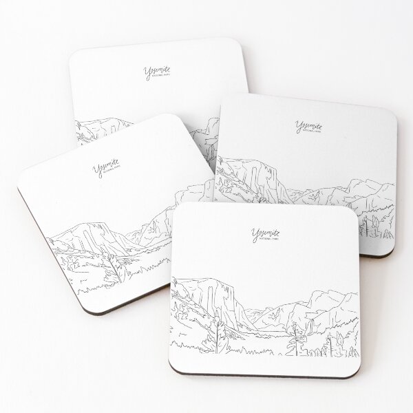 Item preview, Yosemite National Park Line Drawing designed and sold by BriBiss22.