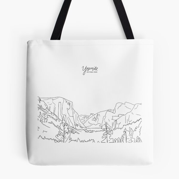 Item preview, Yosemite National Park Line Drawing designed and sold by BriBiss22.