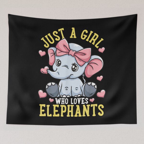 Item preview, Just a Girl Who Loves Elephants designed and sold by spherevilla.