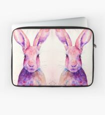 Watercolour rabbit portrait Laptop Sleeve