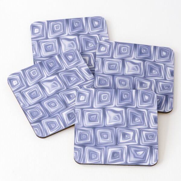 Item preview, Large Blue Squiggly Swirly Spiral Squares designed and sold by James-Cole.
