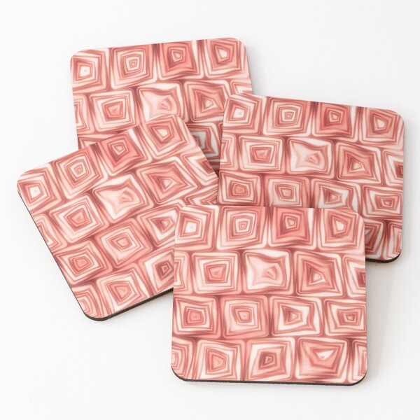 Item preview, Large Bright Red Squiggly Swirly Spiral Squares designed and sold by James-Cole.