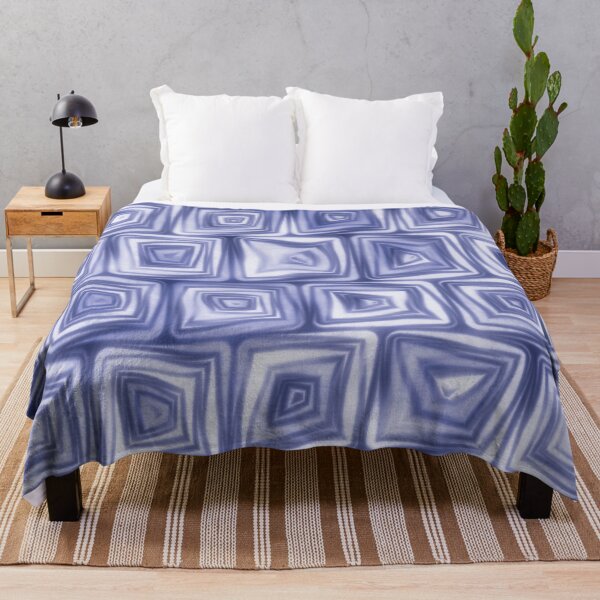 Item preview, Large Blue Squiggly Swirly Spiral Squares designed and sold by James-Cole.