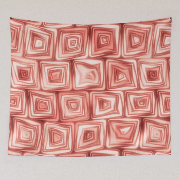 Item preview, Large Bright Red Squiggly Swirly Spiral Squares designed and sold by James-Cole.