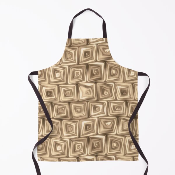 Item preview, Large Earthy Brown Squiggly Swirly Spiral Squares designed and sold by James-Cole.