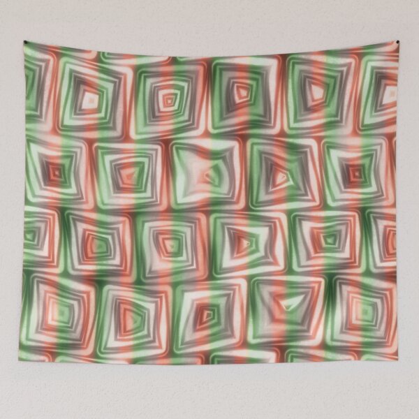 Item preview, Large Candy Cane Stripes Squiggly Swirly Spiral Squares designed and sold by James-Cole.