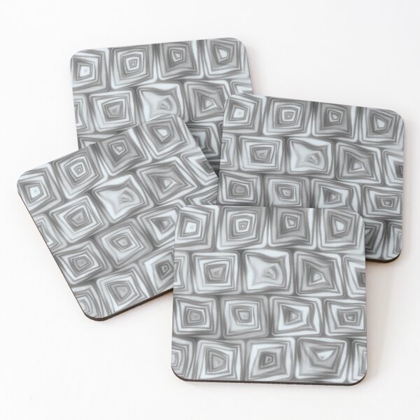 Item preview, Large Grey Squiggly Swirly Spiral Squares designed and sold by James-Cole.