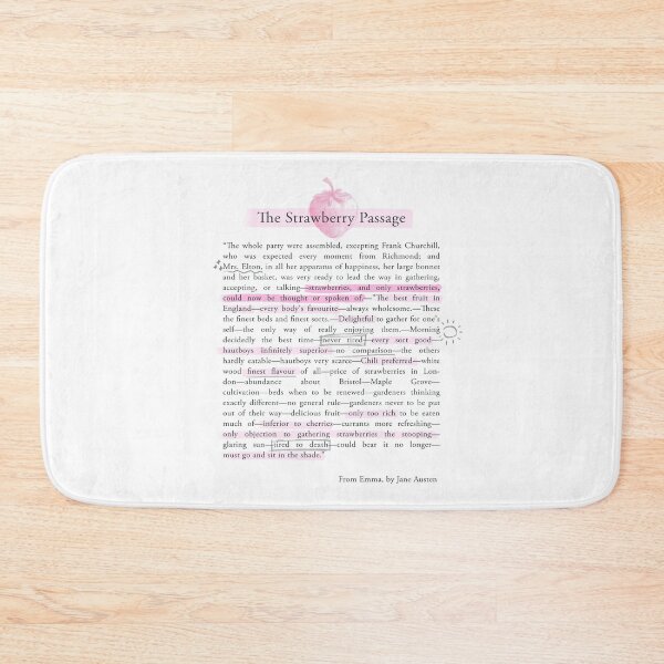 Item preview, Emma Book Quote - The Strawberry Passage - Jane Austen designed and sold by GoodOldBooks.