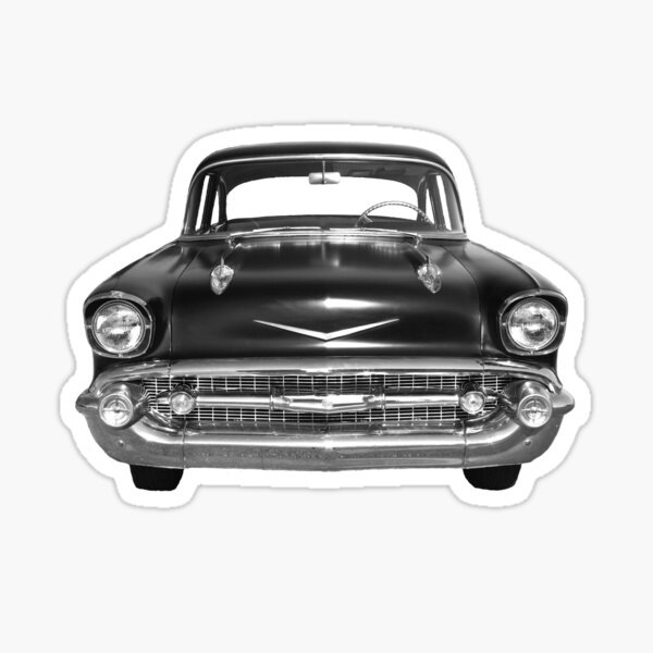 57 Chevy - Front - Monochrome Sticker