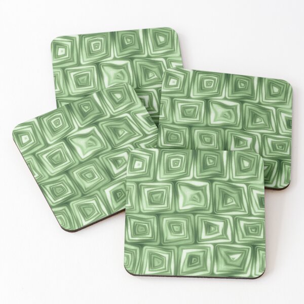 Item preview, Large Minty Green Squiggly Swirly Spiral Squares designed and sold by James-Cole.