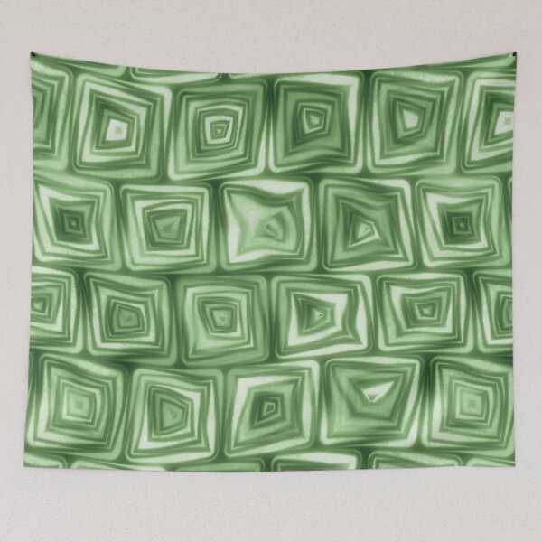 Item preview, Large Minty Green Squiggly Swirly Spiral Squares designed and sold by James-Cole.