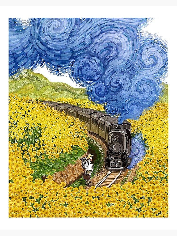 ilustration train Art Board Print for Sale by amarageni