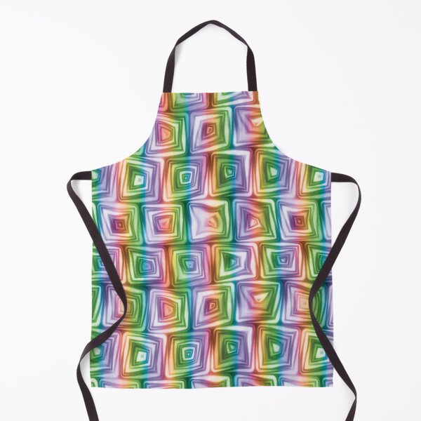 Item preview, Large Rainbow Stripes Squiggly Swirly Spiral Squares designed and sold by James-Cole.