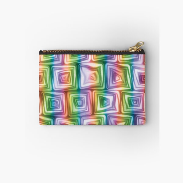 Item preview, Large Rainbow Stripes Squiggly Swirly Spiral Squares designed and sold by James-Cole.