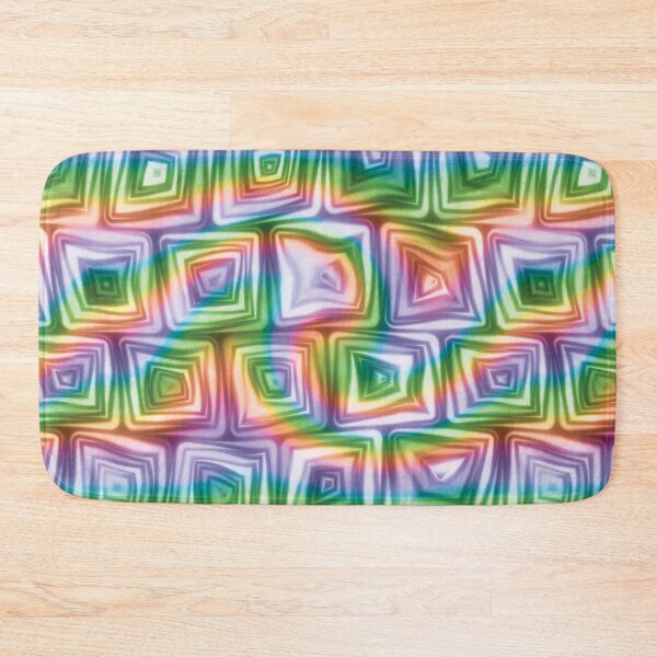 Item preview, Large Rainbow Swirl Squiggly Swirly Spiral Squares designed and sold by James-Cole.