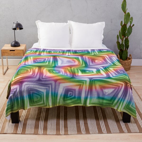 Item preview, Large Rainbow Swirl Squiggly Swirly Spiral Squares designed and sold by James-Cole.