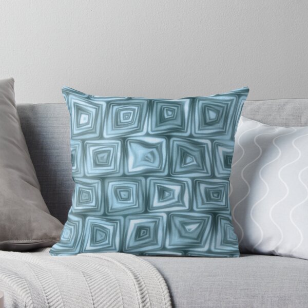 Item preview, Large Turquoise Squiggly Swirly Spiral Squares designed and sold by James-Cole.
