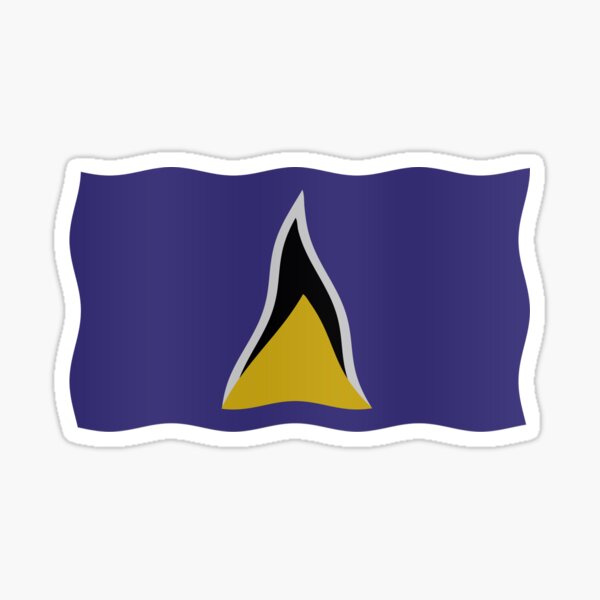 Autocollant Drapeau Saint Lucia Sainte Lucie sticker flag