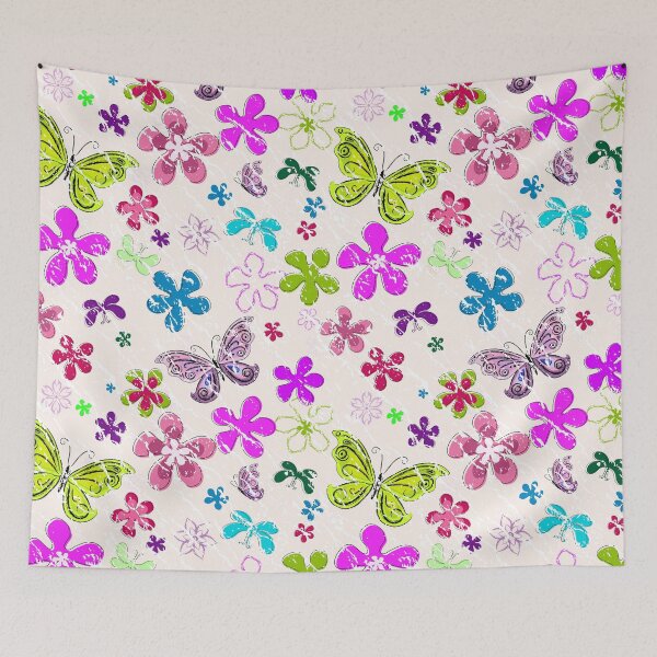 Item preview, Floral seamless butterflies  designed and sold by DarelliBeauty.