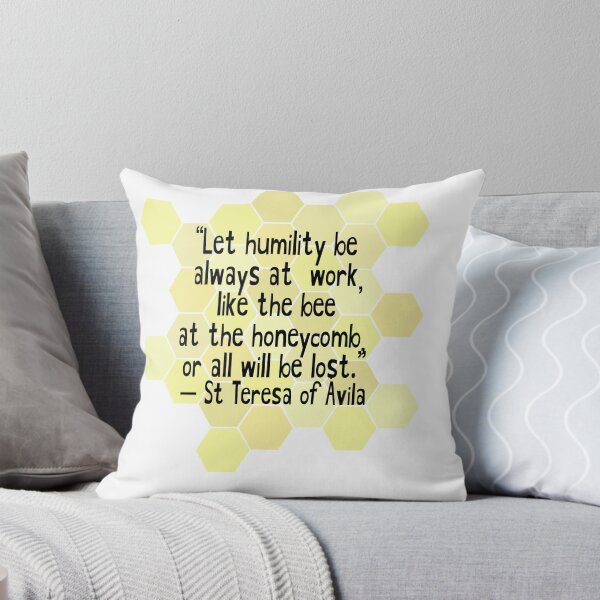 Item preview, Saint Teresa Quote on Yellow Honeycomb  designed and sold by TheCatholicLady.