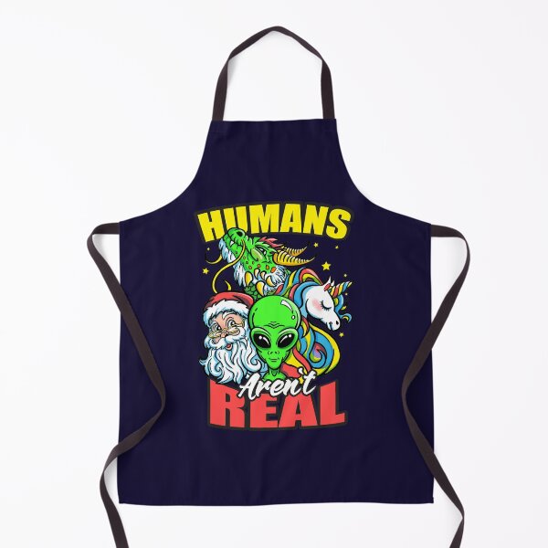 Item preview, Alien Santa Unicorn Dragon with Sarcastic Saying Human Aren't Real Nerdy designed and sold by Irene Koh.