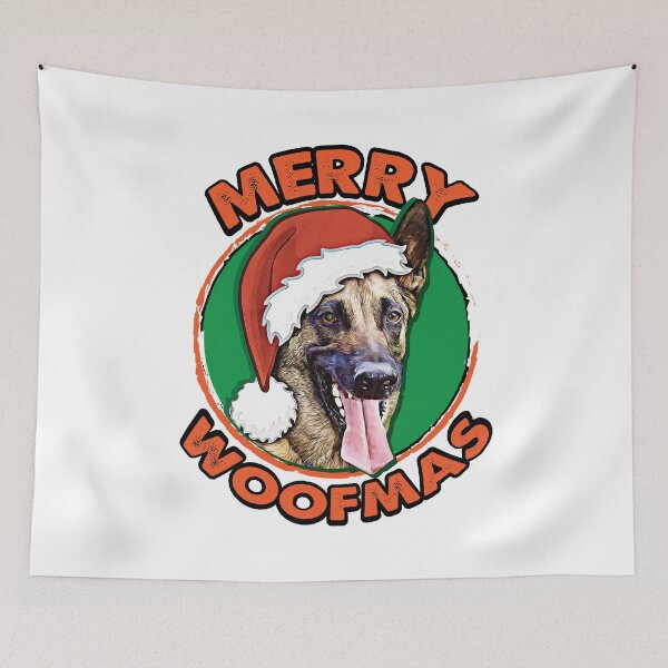Item preview, Merry Woofmas German Shepherd designed and sold by csoDesign.