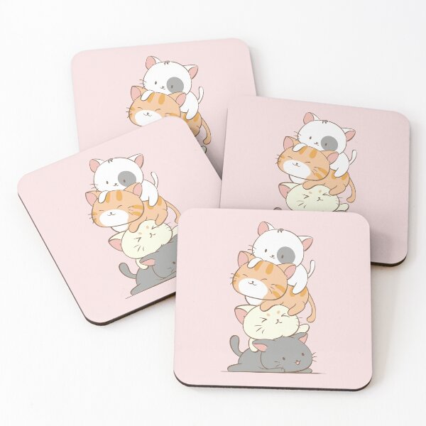 Item preview, Meowtain Cute Kawaii Cat Stack Anime Japanese Harajuku Pastel Aesthetic designed and sold by Irene Koh.