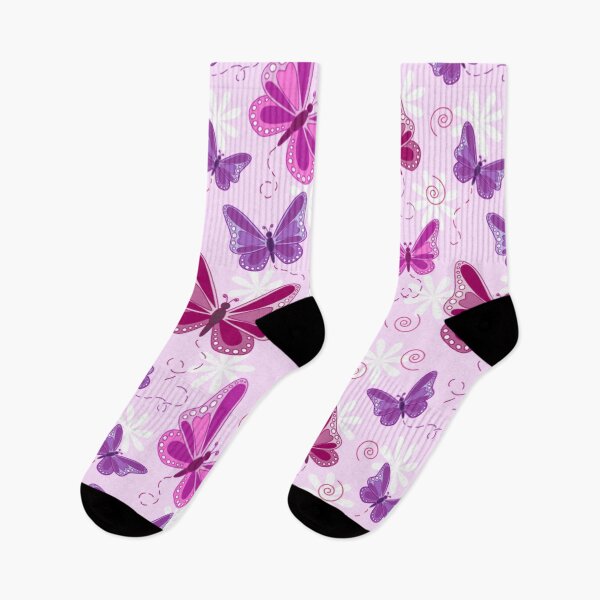 Item preview, Flying butterflies in shades of pinks and purples  designed and sold by SisileeGift.