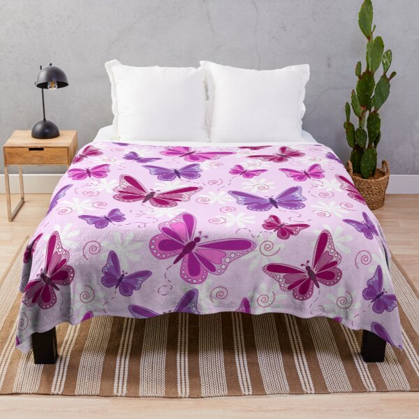 Item preview, Flying butterflies in shades of pinks and purples designed and sold by SisileeGift.